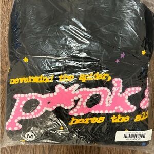 Sp5der hoodie Black p*nk. Size Medium. Never worn. Price negotiable